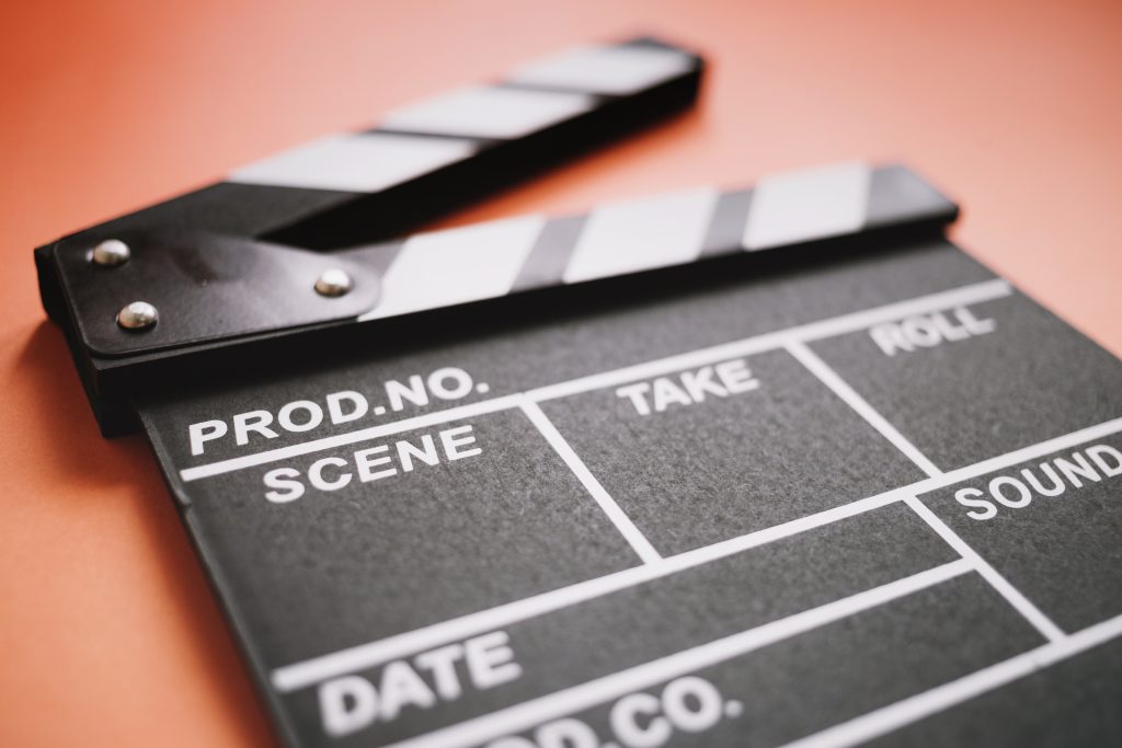 photo of a clapper board for our blog post on video production services